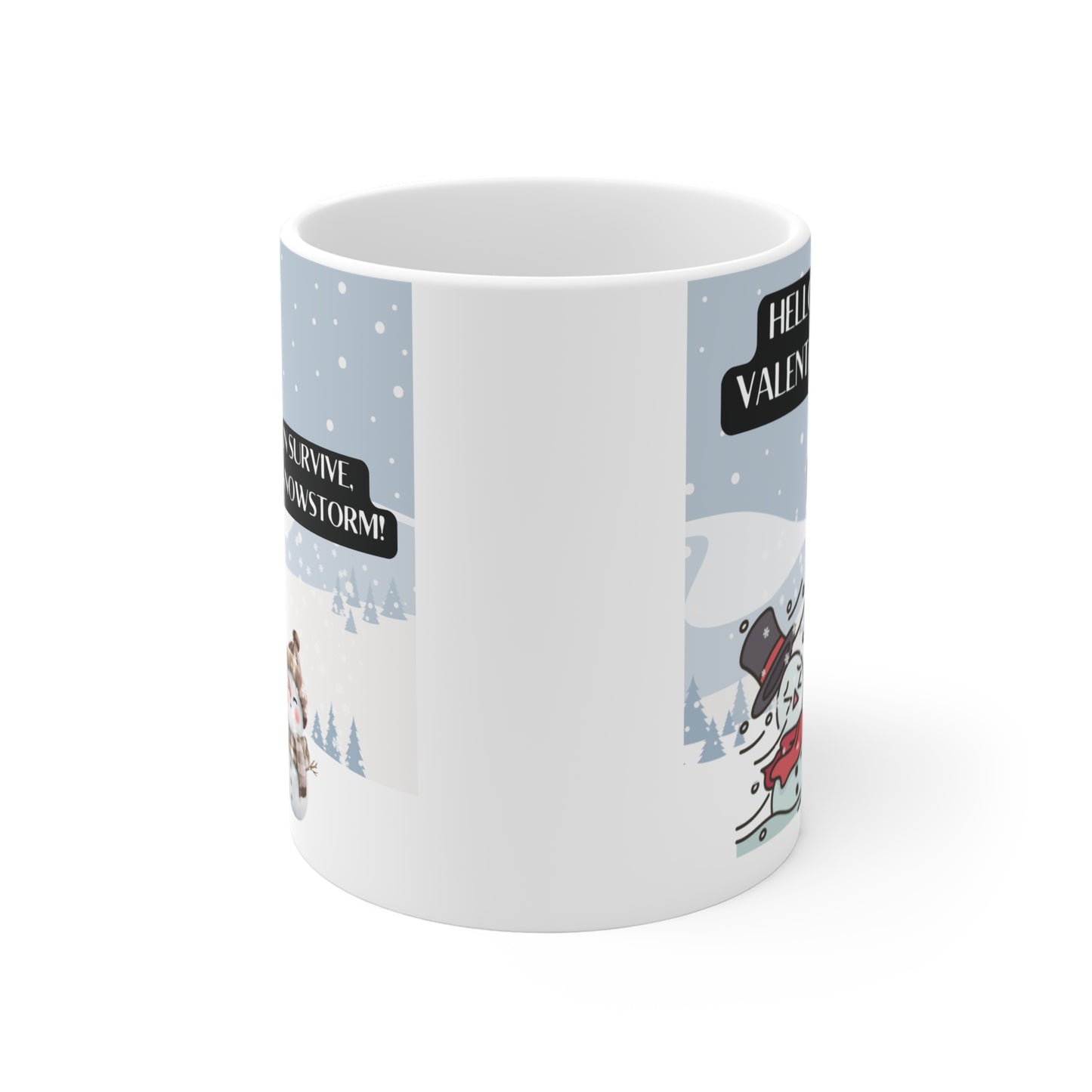 Valentine Snow Couple 11oz Mug