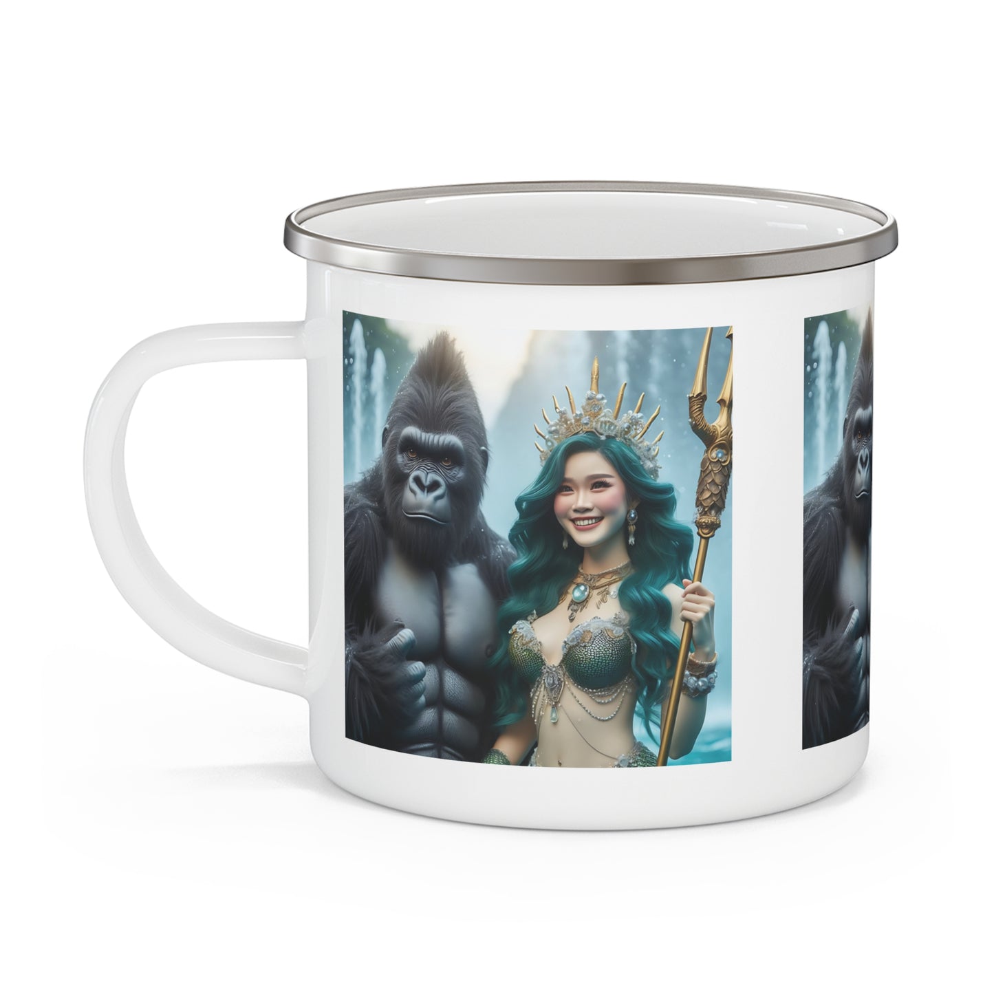 Human Mermaid Queen & Majestic Gorilla - Ocean Adventure Theme