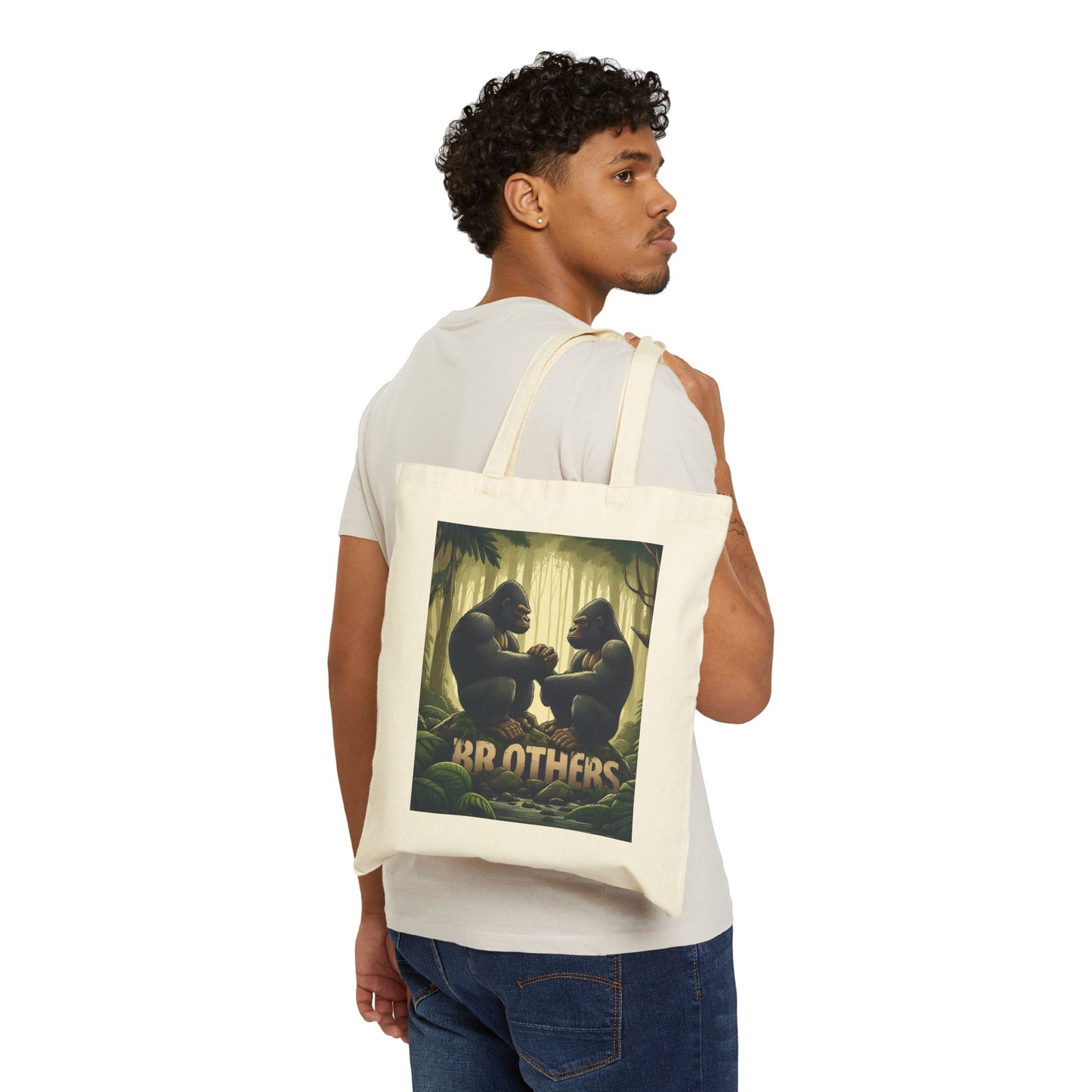 Gorilla Brotherly Love Canvas Tote Bag - Family Gift