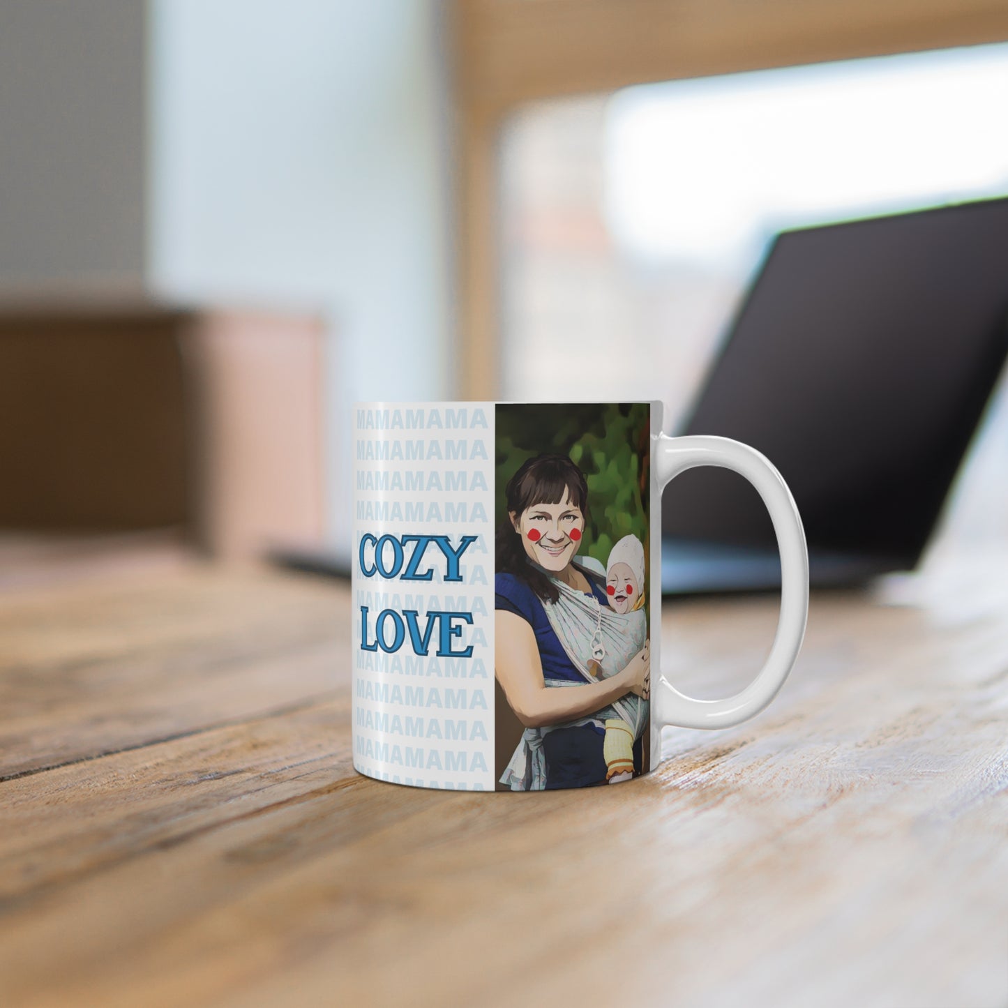 gift for mum - cozy mama baby 11oz mug