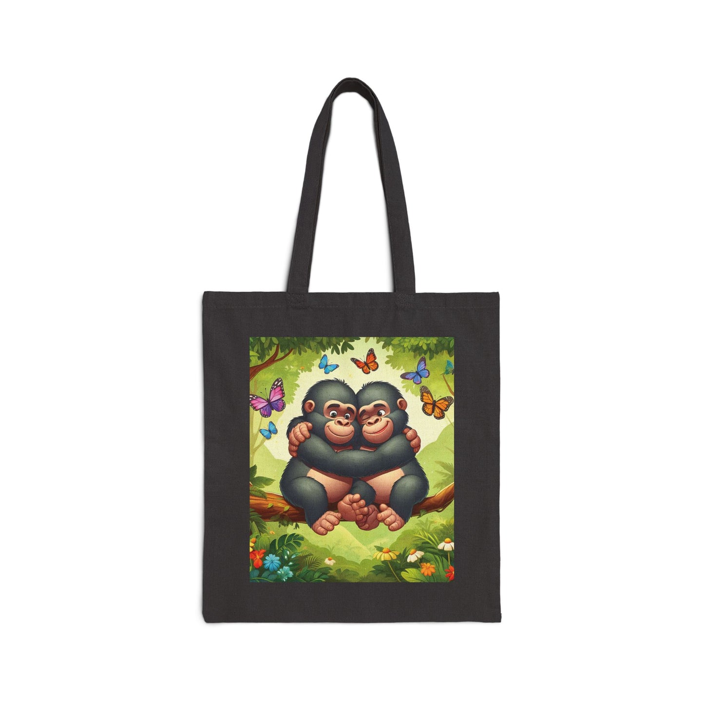 Celebrate the unbreakable bond of brotherhood with our Brotherhood Bliss: Gorilla Hug Canvas Tote Bag. This tote bag is a beautiful reminder of the strength and warmth of friendship. Perfect gift for friends, family, and nature lovers. BUY NOW! (SK Superb)