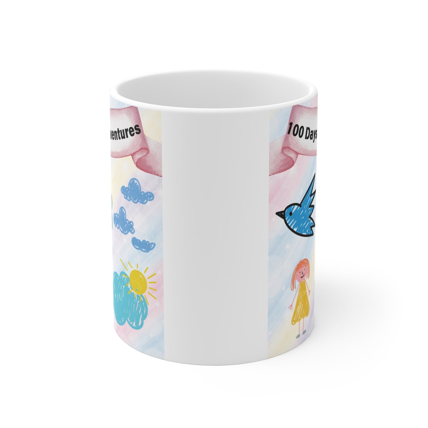 100 Days of Art Adventures 11oz Mug – Kids' Gift