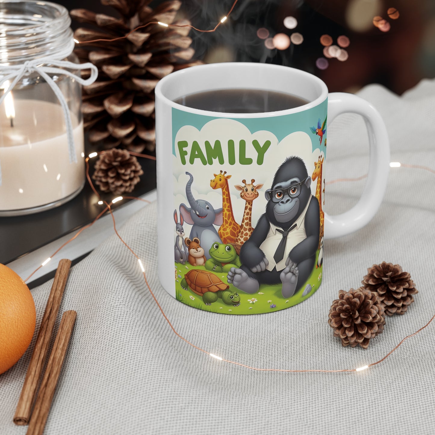 Gorilla Family Safari 11oz Mug – Animal Lovers