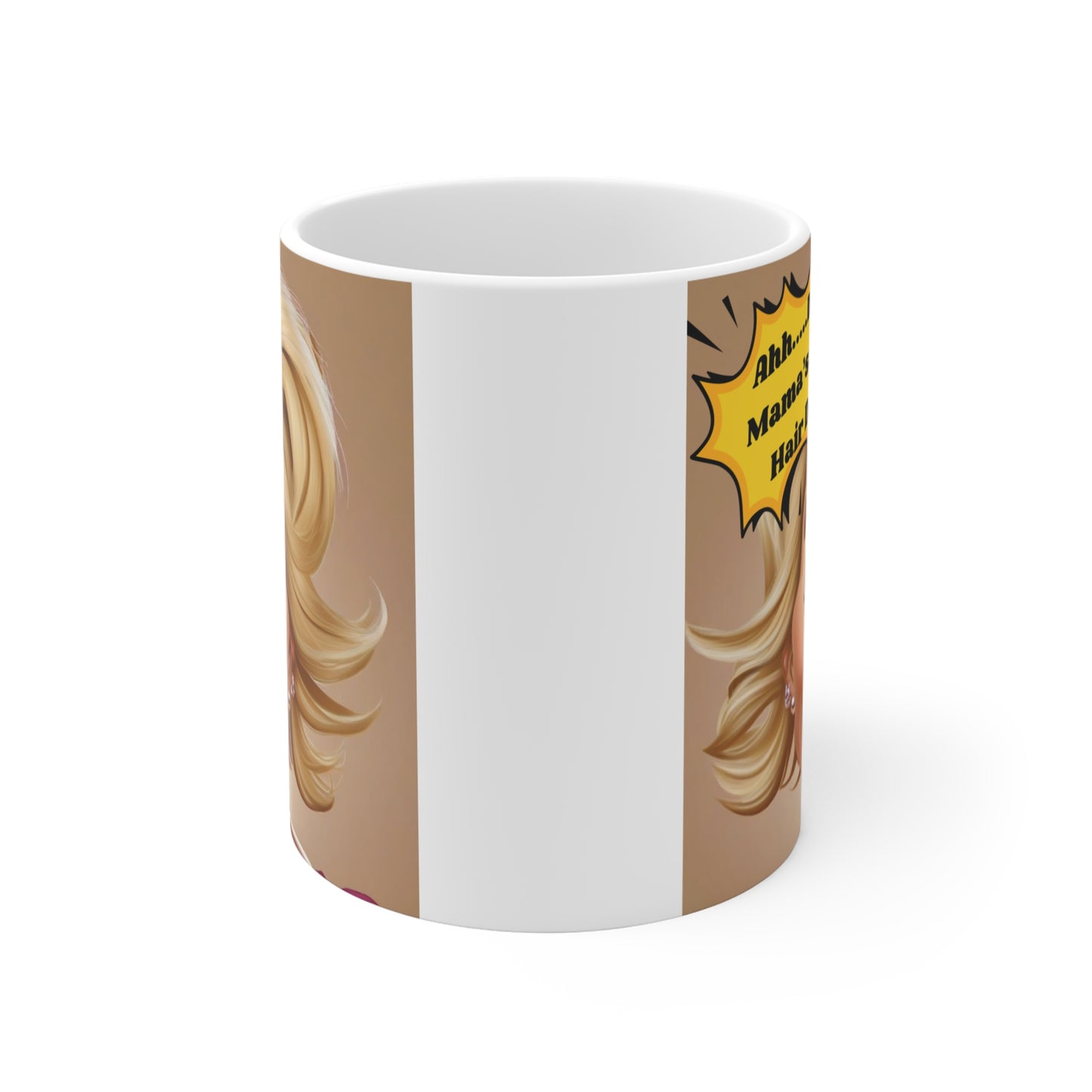 sarcastic coffee mug for mothers' bad hair day