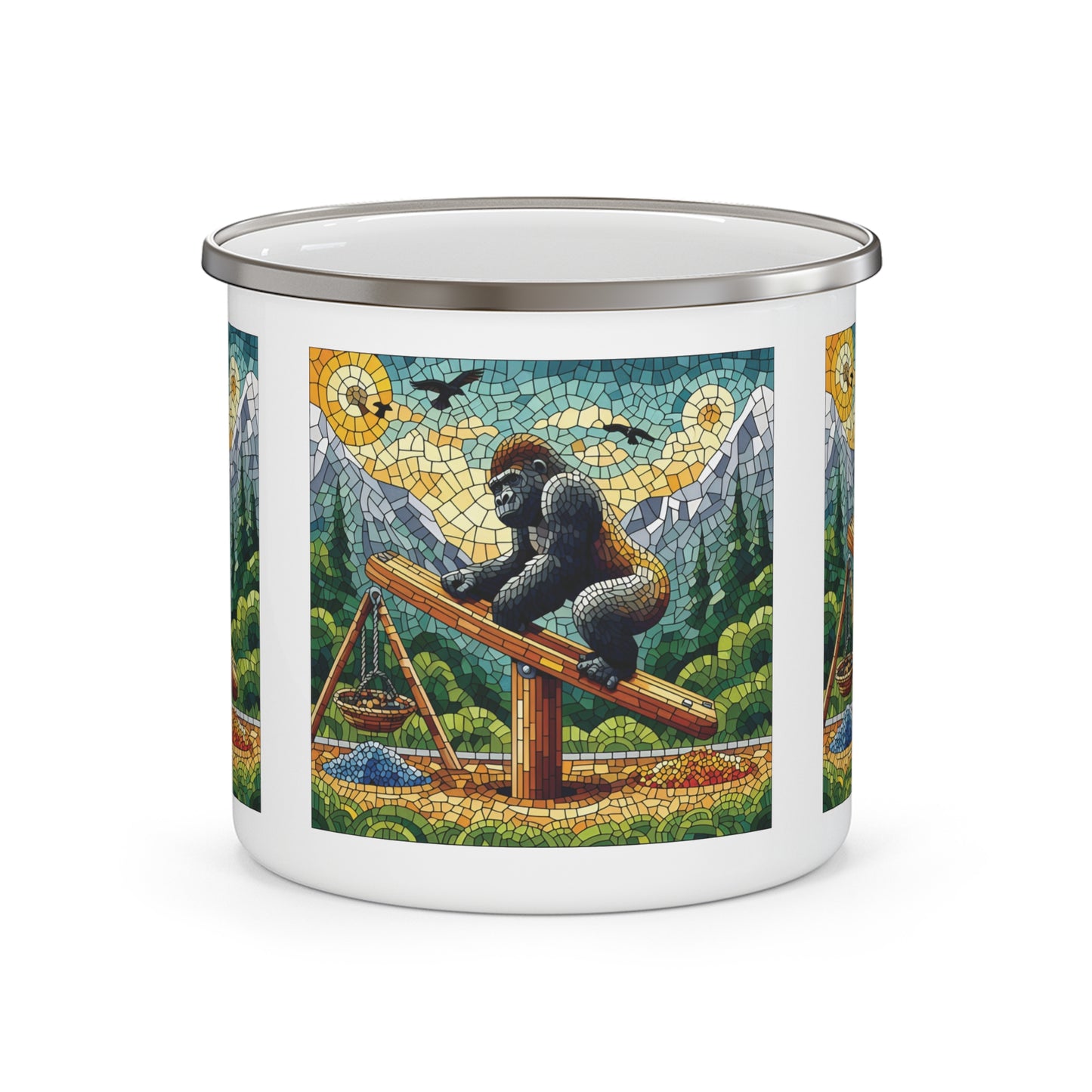 12oz Enamel Camping Mug