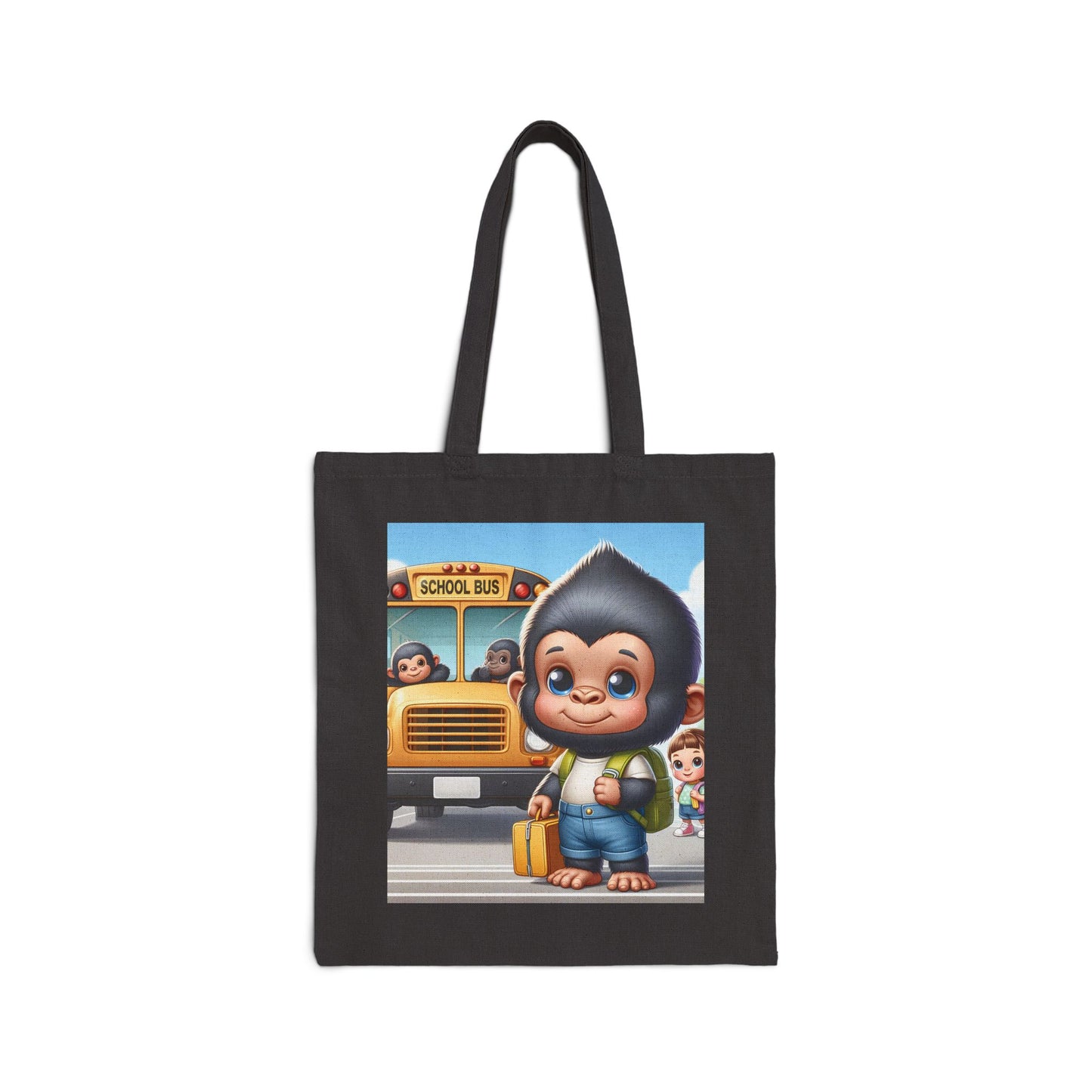 Our "Whimsical Baby Monkey Back-to-School" Canvas Tote Bag is not just a practical accessory but also a fun way to showcase your love for animals and the excitement of a new school year. Perfect gift for students, teachers, or anyone who loves adorable animals. BUY NOW! (SK Superb)