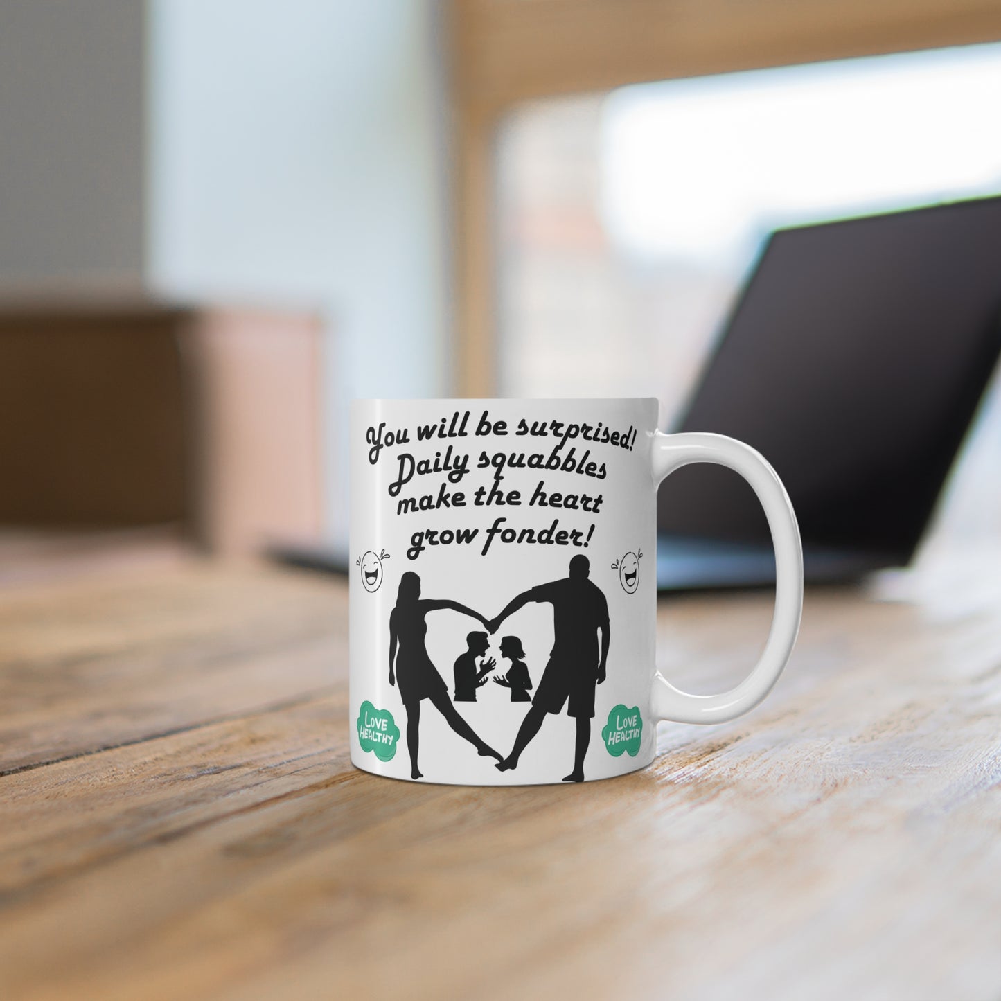 Love Healthy Squabble 11oz Mug – Funny Couple Valentine's Gift