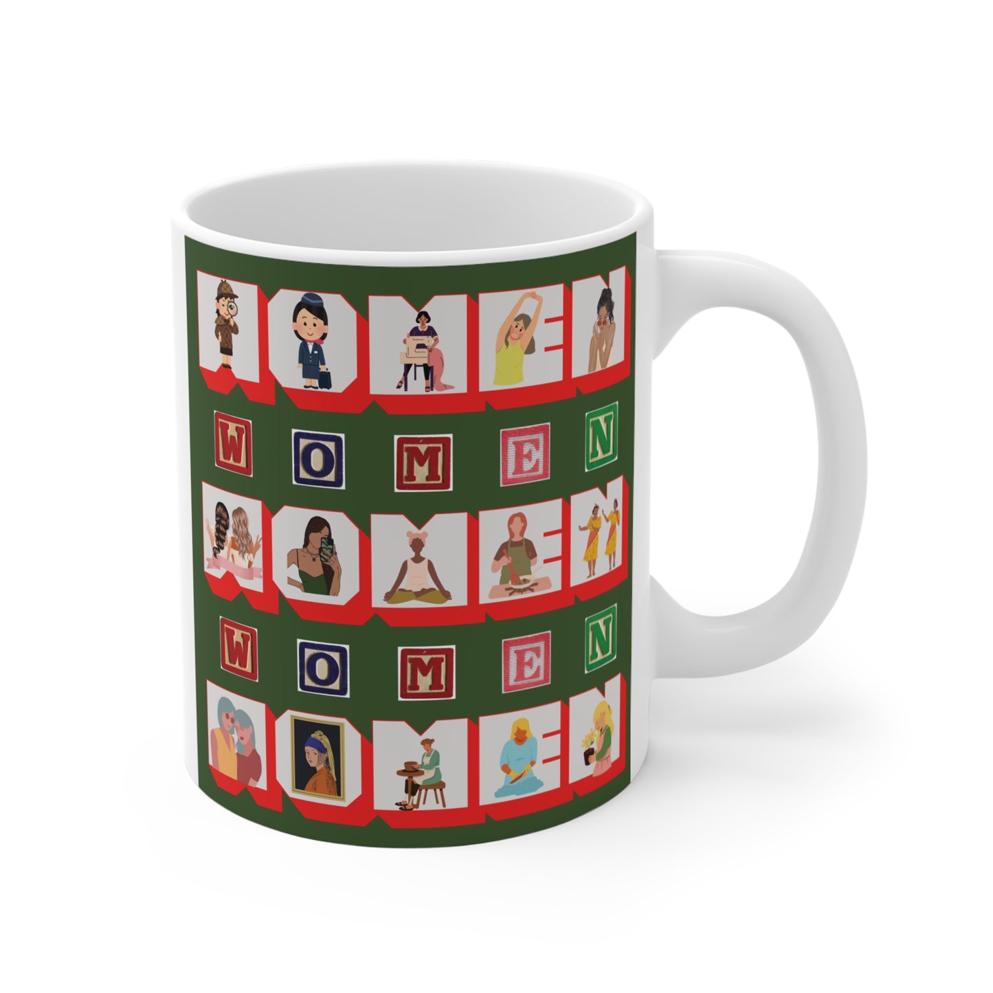 Celebrate strength and unity with our *Empowering Women* 11oz ceramic mug. Gift for International Women’s Day, birthdays, feminists, and activists. BUY NOW!