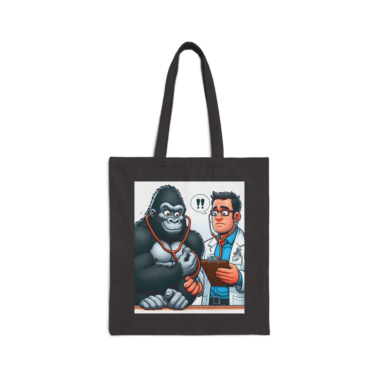 A fun and stylish design with our "Gorilla Doctor Cartoon" Canvas Tote Bag. Ideal for medical professionals, animal lovers, and anyone with a sense of humor. This tote bag makes a great gift for birthdays, holidays, or any special occasion. BUY NOW! (SK Superb)