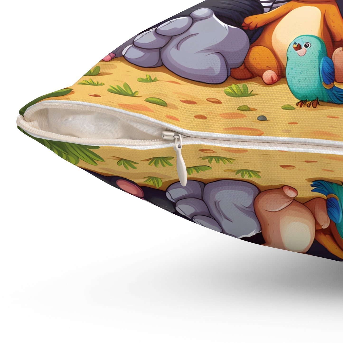 Gorilla and Friends in the Jungle Pillow