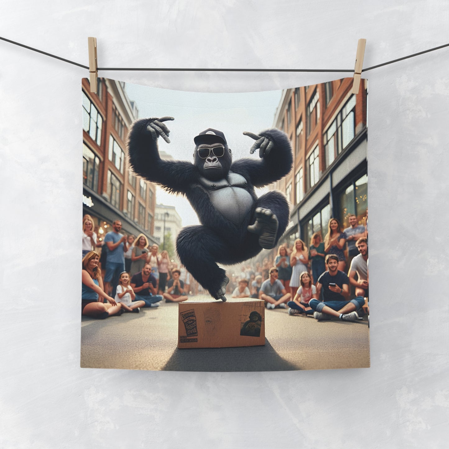 Our fun "Hip-Hop Gorilla Breakdancing Face Towel" is not only visually appealing but also practical for everyday use. Ideal for daily use at home, the gym, or on the go. Perfect gift for hip-hop enthusiasts and street culture fans. BUY NOW! (SK Superb)