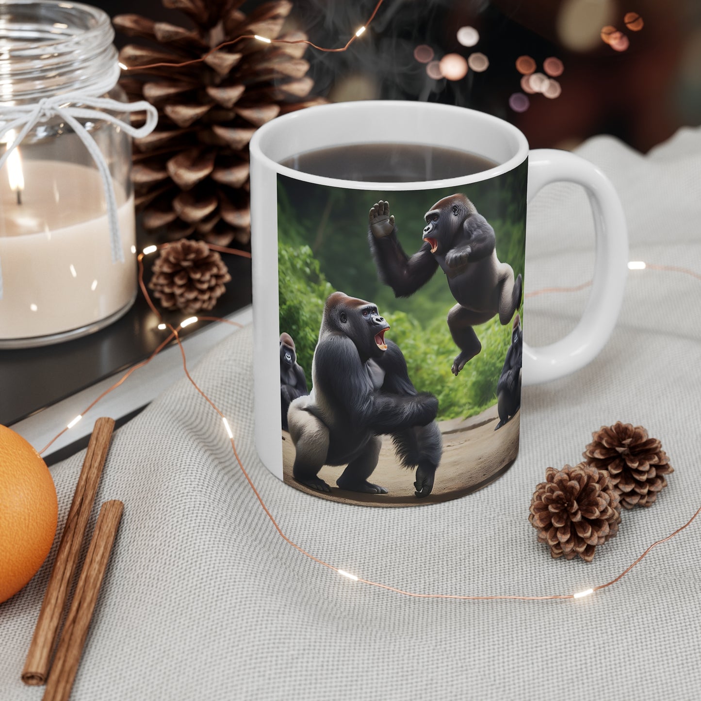 11oz Gorilla Forest Interaction Mug - Animal Lover
