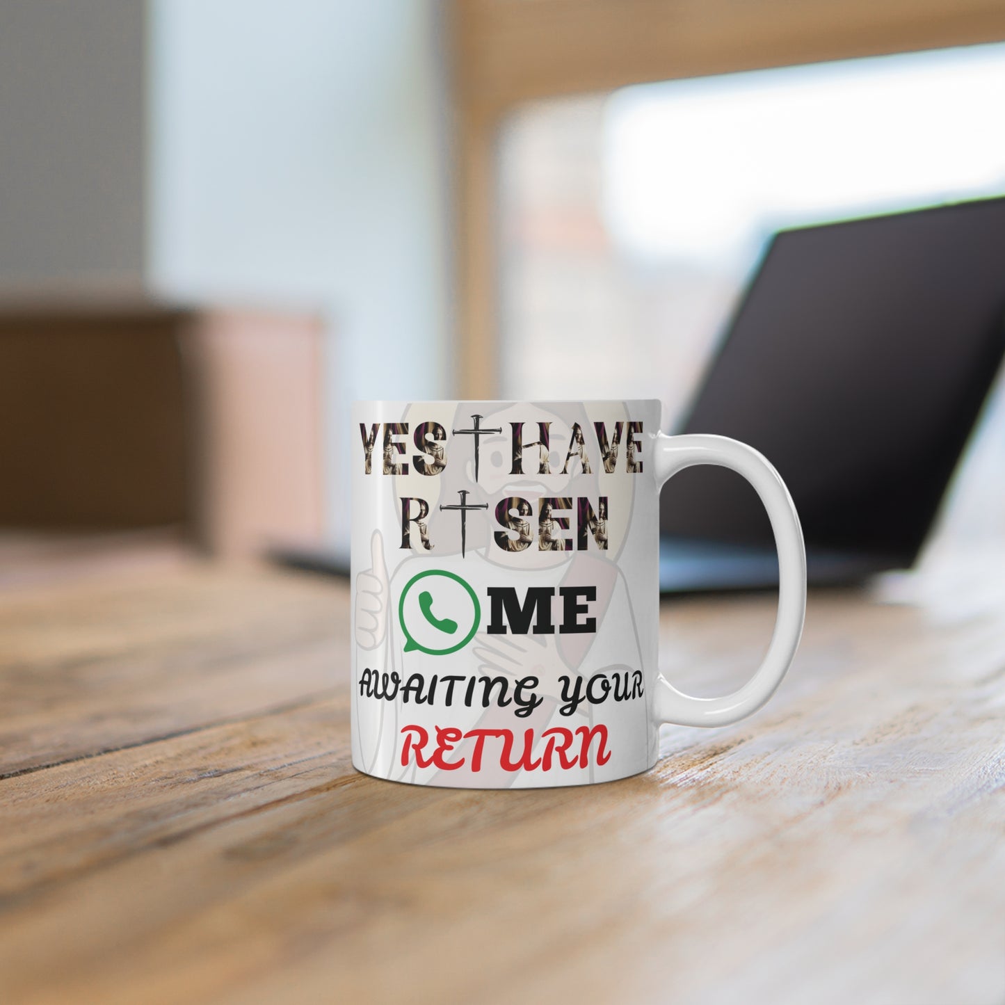 Funny Christian Mug Sayings – Gift for Believers, Jesus awaiting return