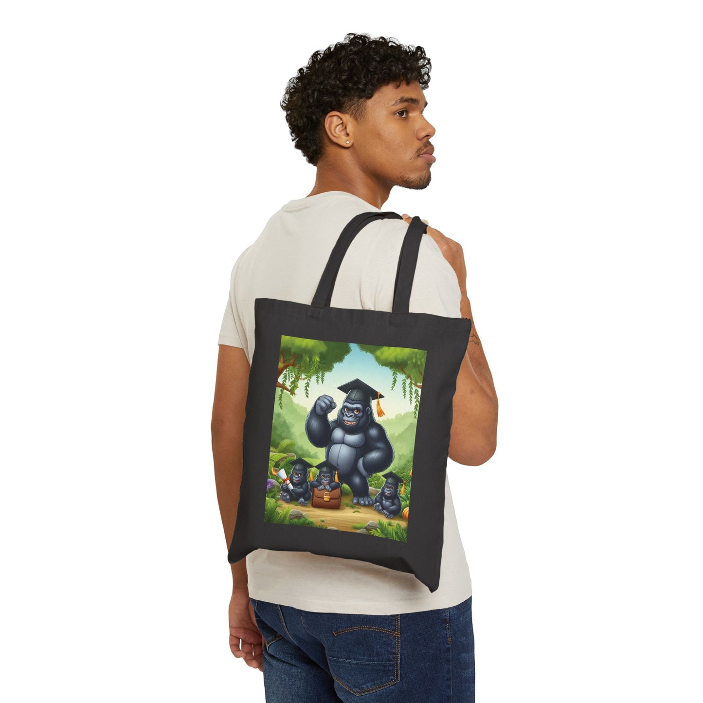 Proud Gorilla Family Graduation Canvas Tote Bag - Graduates Achievements