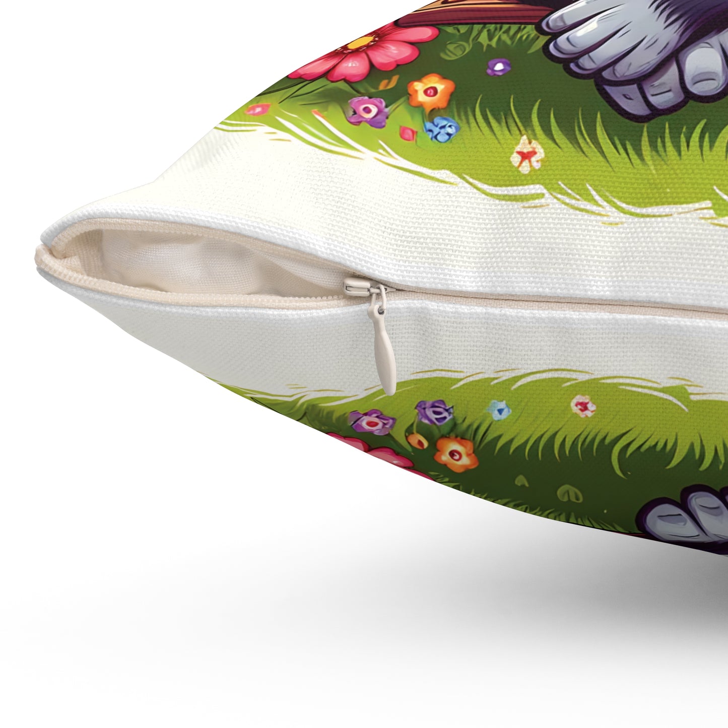 Whimsical Monkey Swing Throw Pillow