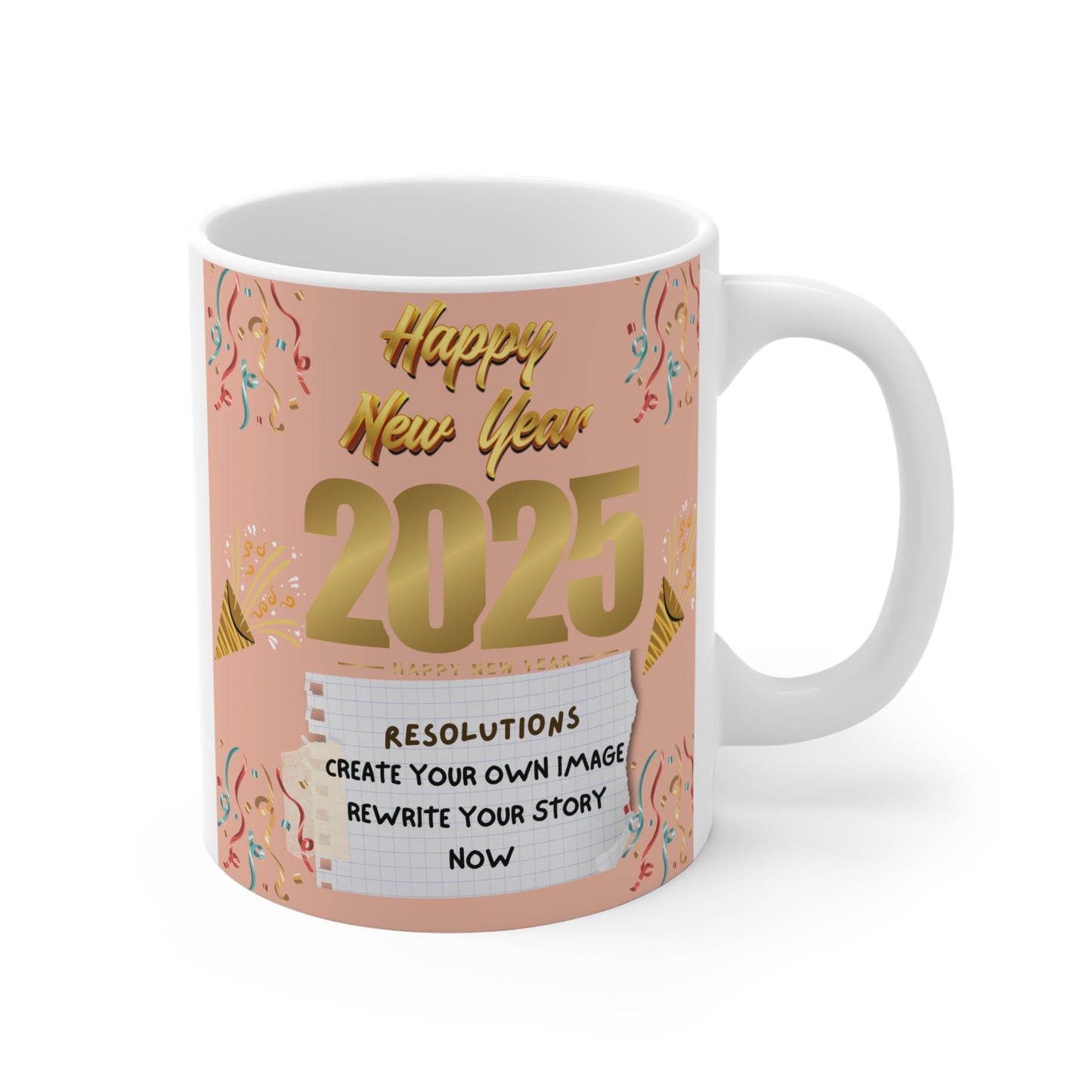 Start the New Year right with our stylish Happy New Year 2025 11oz mug! A thoughtful gift or a daily reminder to stay motivated and chase your resolutions.
