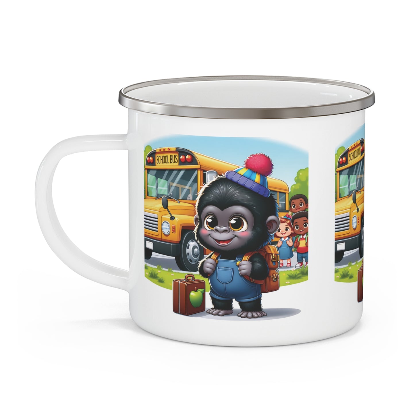 Gorilla Kids Back-To-School Gift Enamel Camping Mug