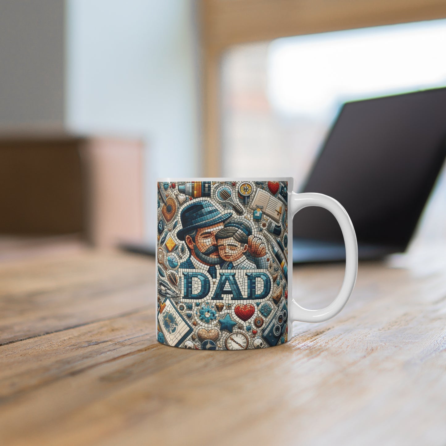 Appreciation for Father - Mug Vintage Mosaic Style