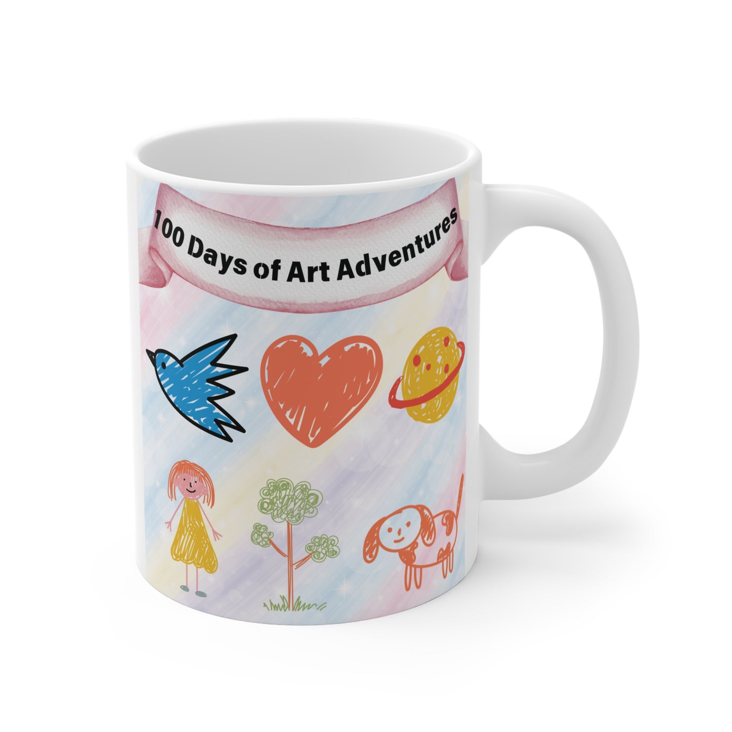 100 days of art adventure 11oz mug