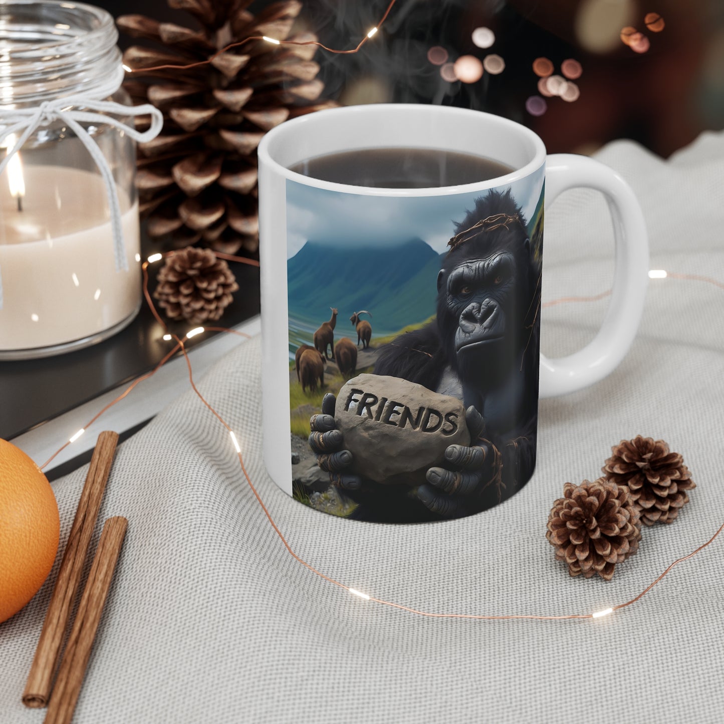 Gorilla Friendship Celebration 11oz Mug - Gift for Friends