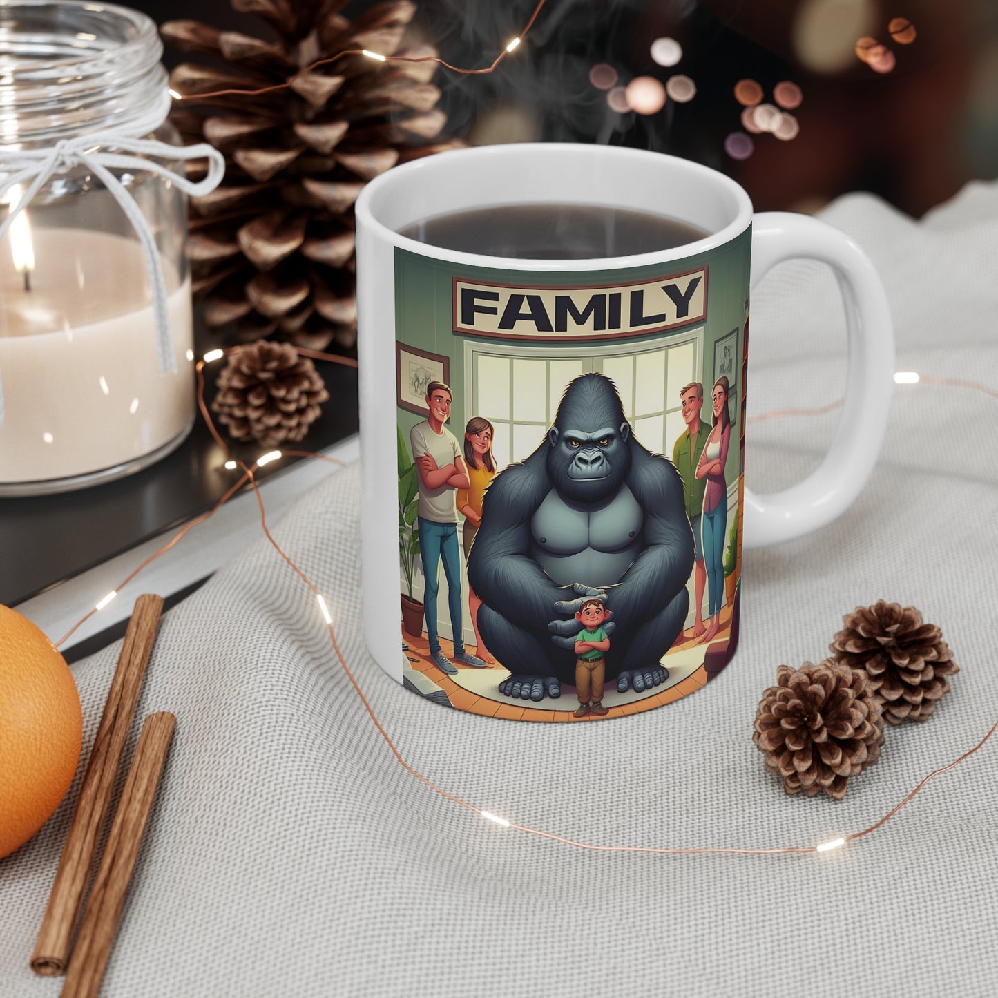Heartwarming Gorilla Family 11oz Mug