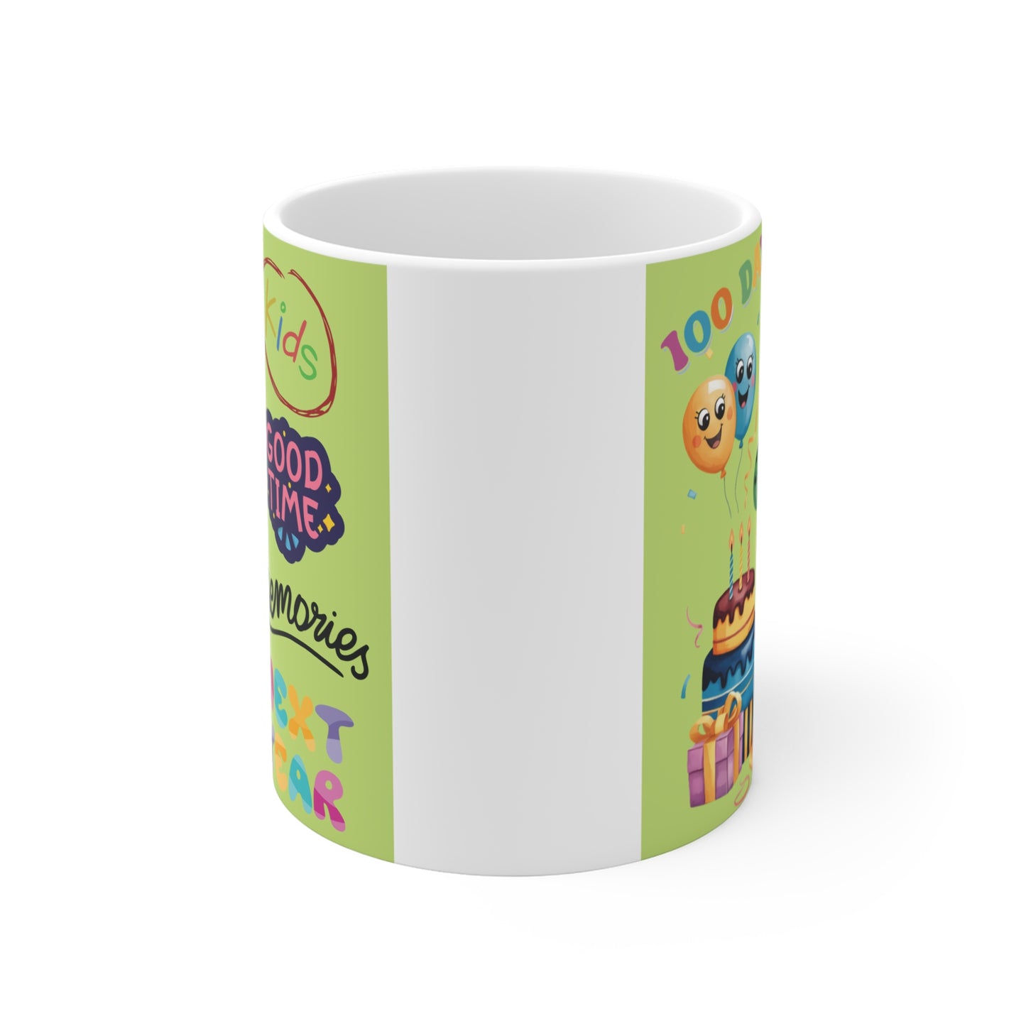 100 Days of School Dinosaur Party 11oz Mug - Gift for Kids/Teachers