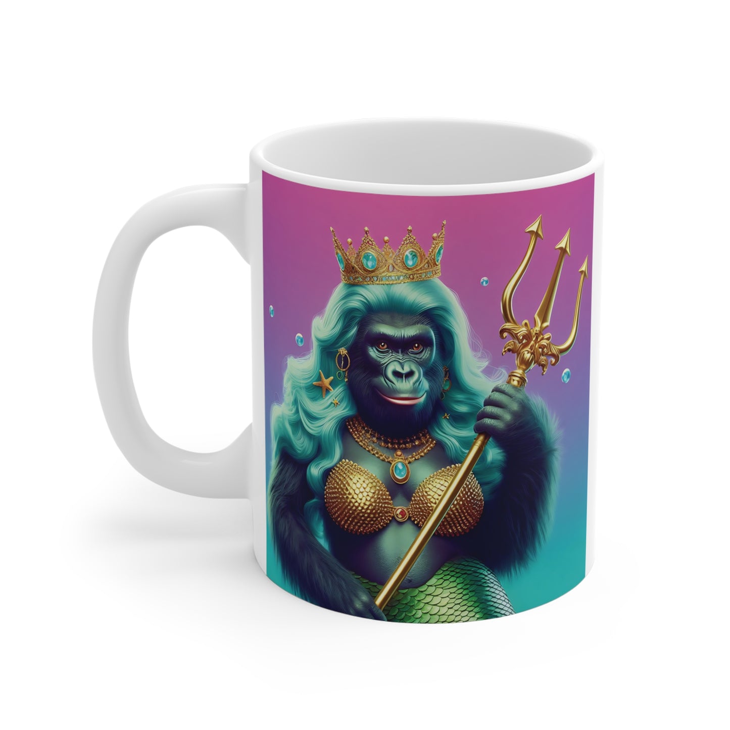 Beautiful Cute Mermaid Mug - Gorilla Mermaid Queen