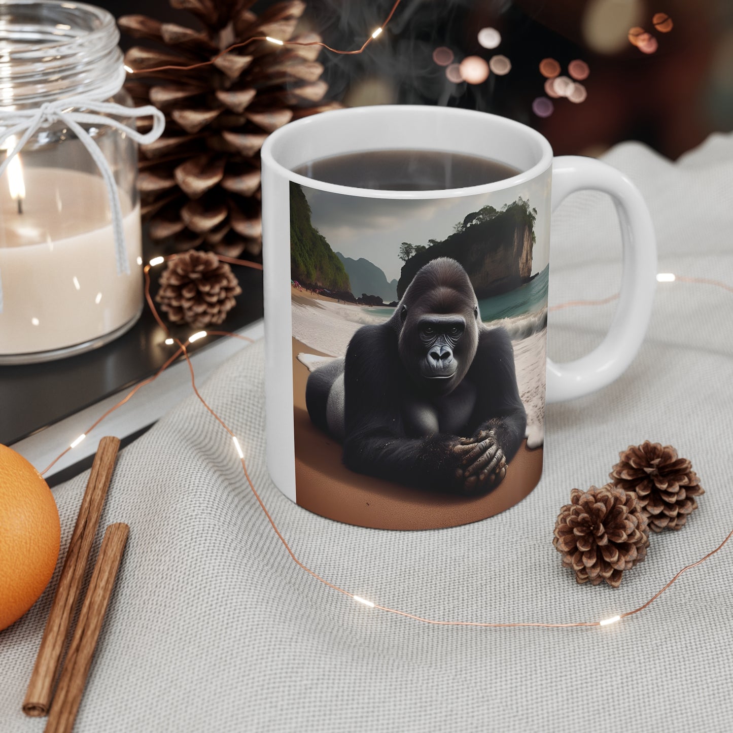 Gorilla Beach Relaxation 11oz Mug