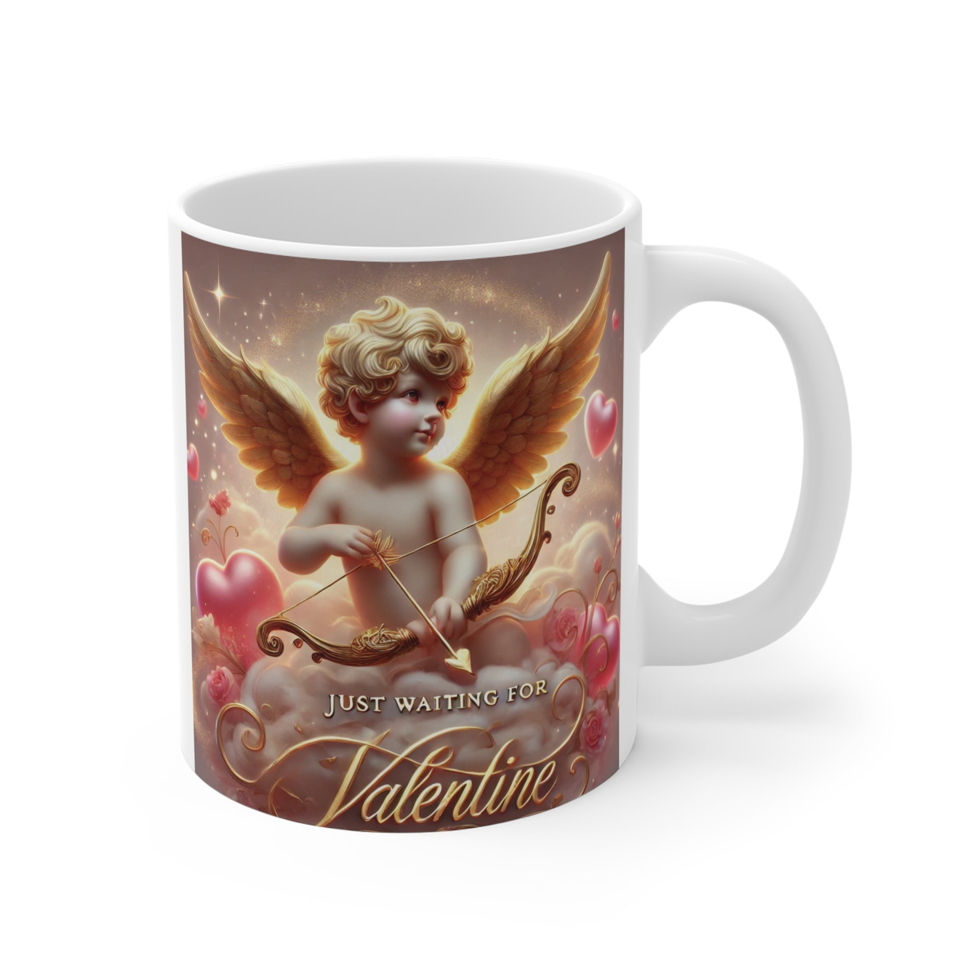 Valentine Cupid 11oz Mug – Romantic Gift with Angelic Design