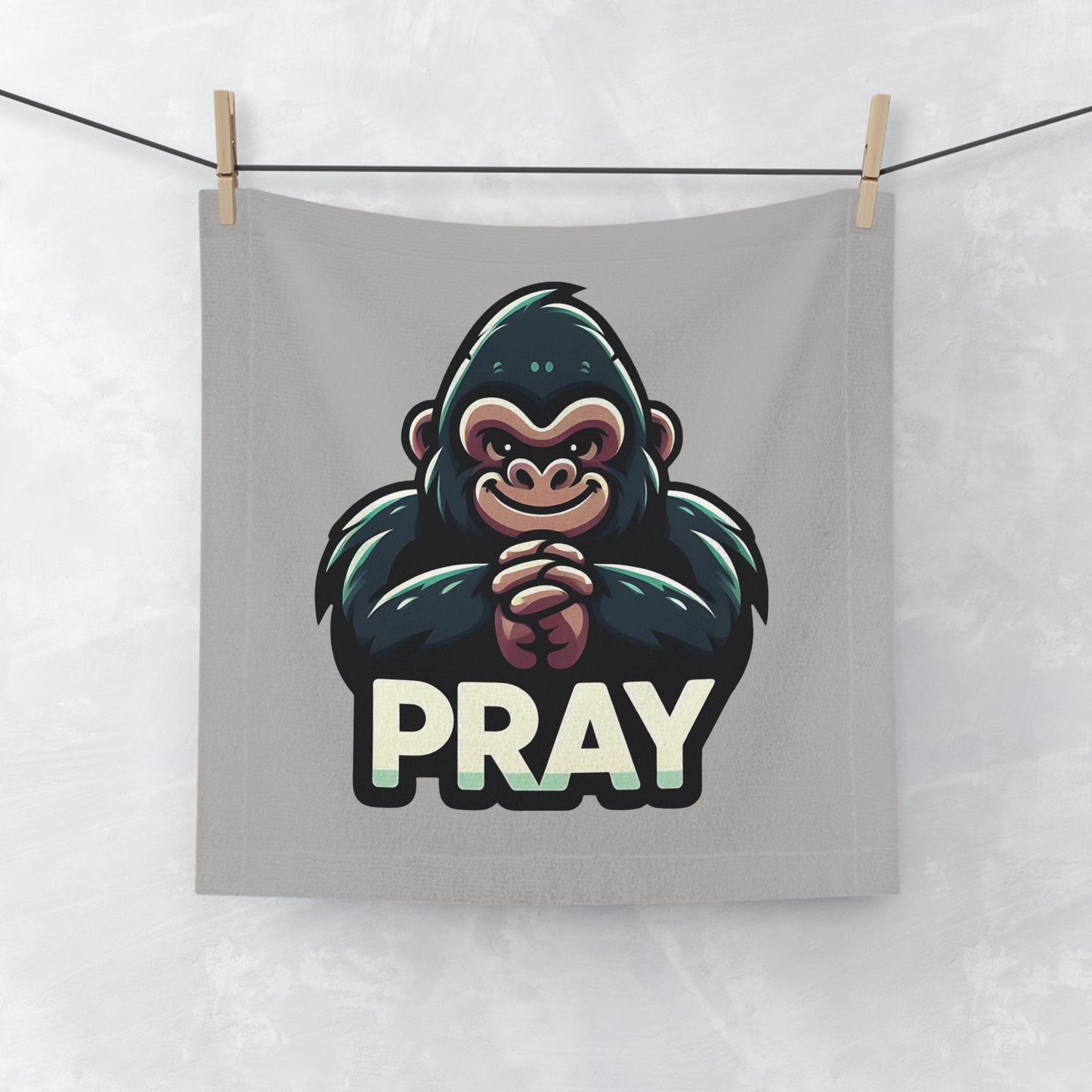 Unique Animal Design "Pray" Gorilla Face Towel - Home & Gym Use