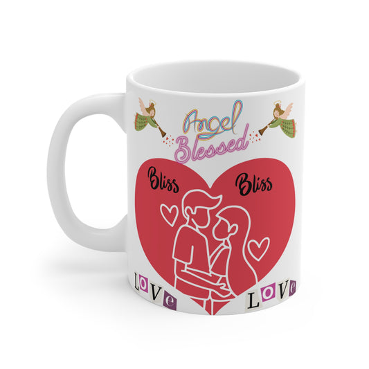 The perfect gift of love with our Angel Blessed Love Mug, with a beautifully designed  romantic couple in a heart. Ideal for any special occasion. BUY NOW!