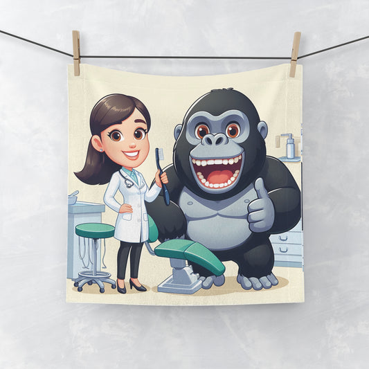 Gorilla Thumbs-Up Face Towel - Great Dental Service