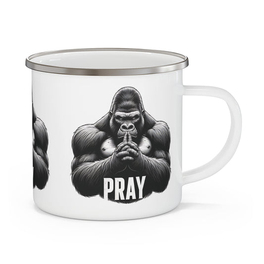 Our Inspirational and functional Gorilla "Pray" Enamel Camping Mug is for those who seek motivation and strength in their daily lives. This mug is a perfect companion for your outdoor adventures, camping trips, travel or cozy moments at home. Ideal gift for friends and family. BUY NOW! (SK Superb)