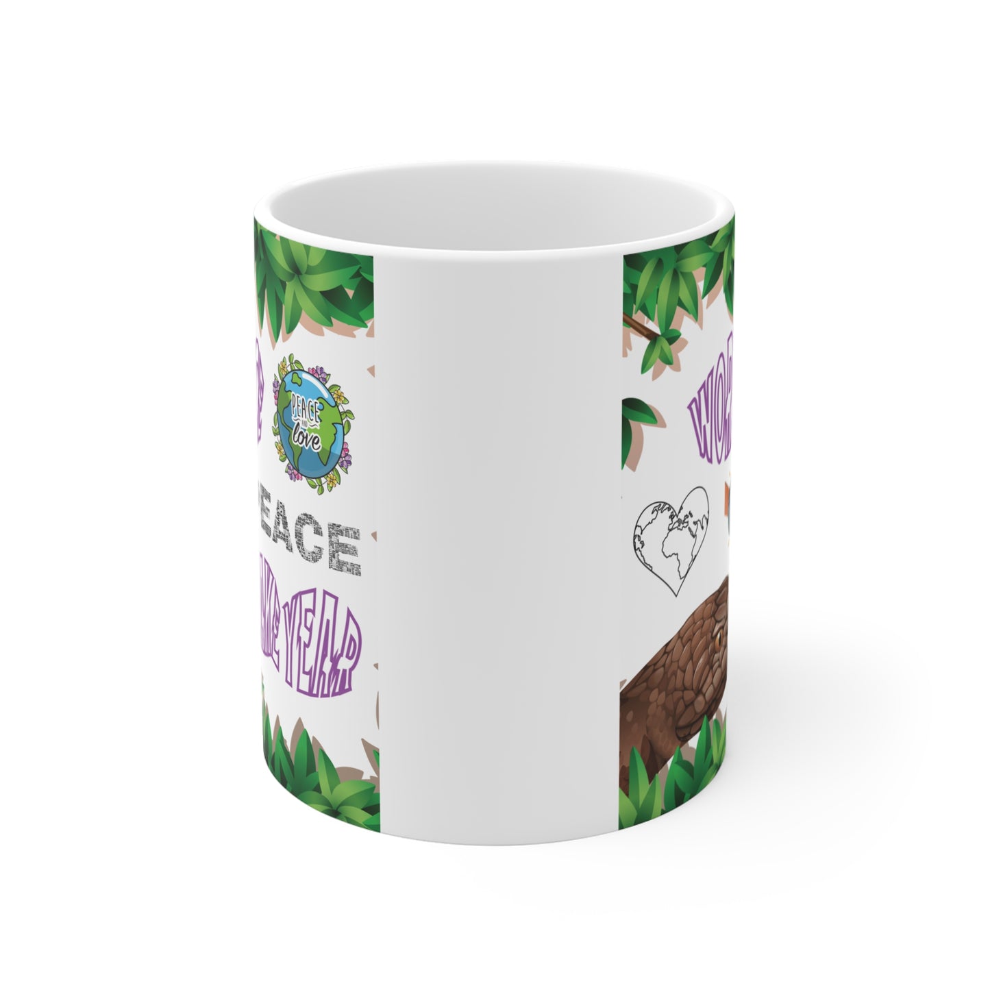 World Peace Snake Year 11oz Mug – Friendly Gift & Nature Lovers