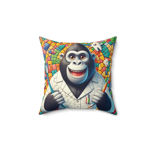 Our Dr. Gorilla the Dentist Pillow is a cheerful gorilla dressed in a dentist's outfit. Perfect for dental offices, children's rooms. Brighten up your space and encourage dental health awareness with this fun and eye-catching piece. Buy now and let Dr. Gorilla keep you company with his infectious grin! (SK Superb)