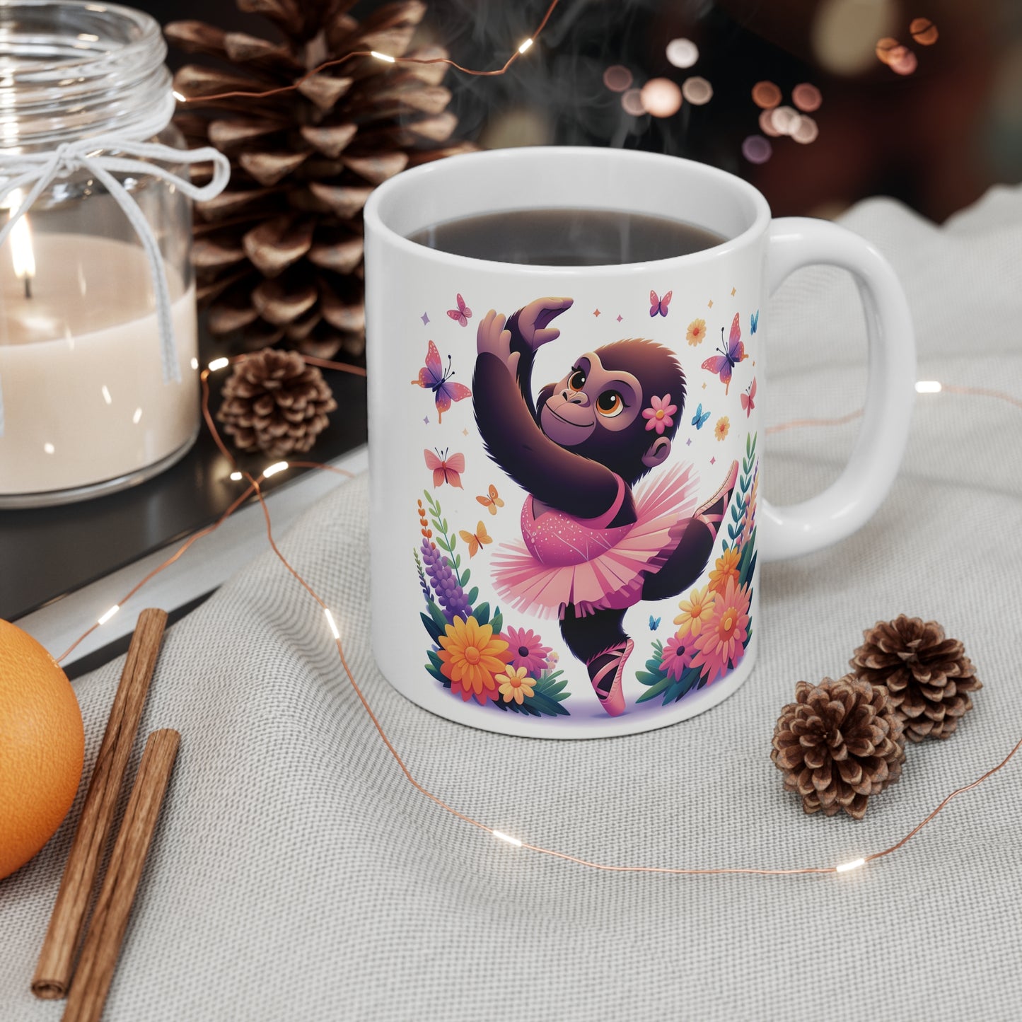 11oz Kids' Gorilla Ballerina Mug - Inspiring Ballet Mug for Children