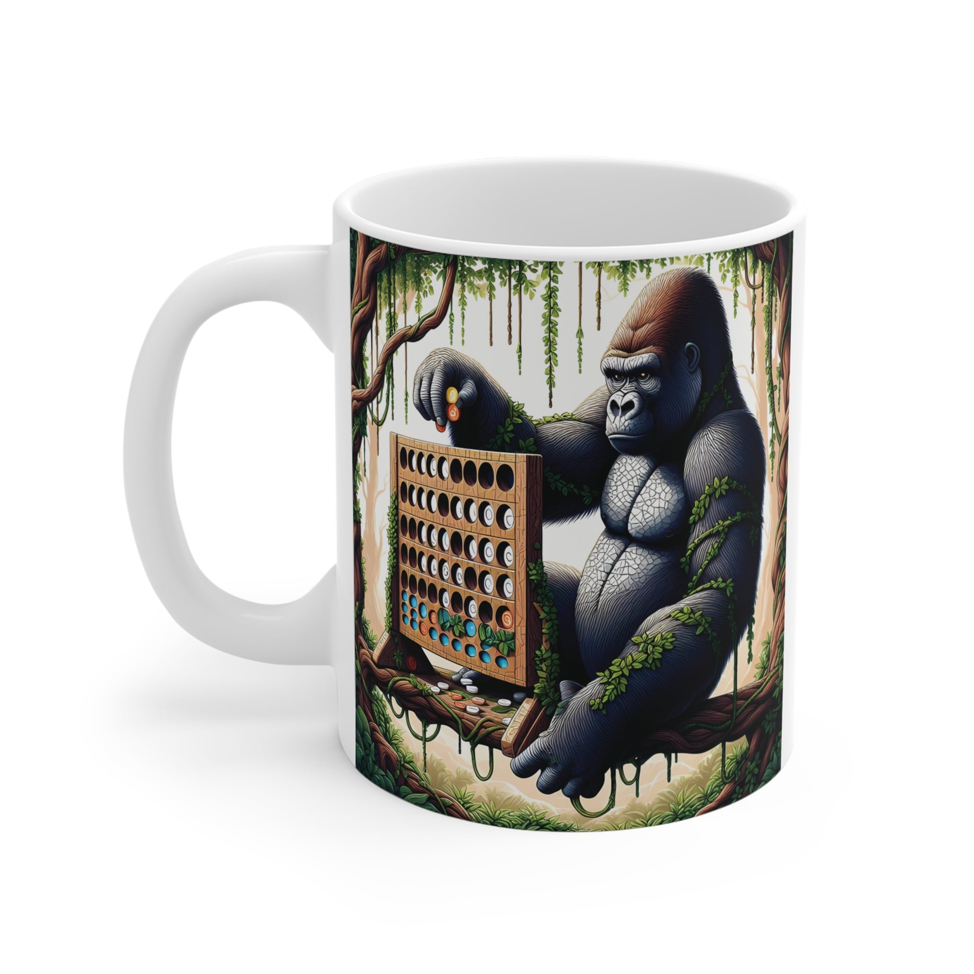 Nature Theme Gorilla Connect Four Game 11oz Mug