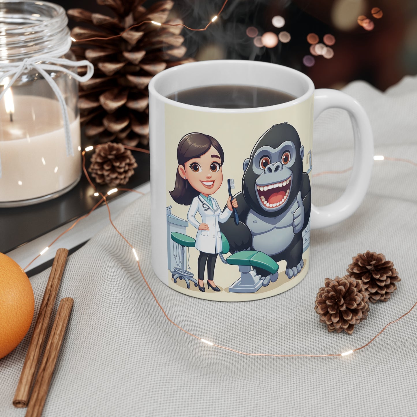 Satisfied Gorilla Dental Service 11oz Mug