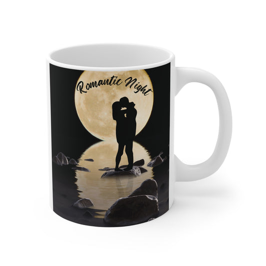Our 11oz Romantic Night Mug is an ideal gift for couples, anniversaries, or Valentine’s Day. This couple-themed mug adds a dreamy touch to every moment. BUY NOW!