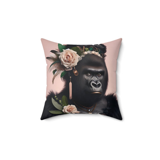 Celebrate in style with the "Elegant Bachelorette Gorilla Pillow"! A fun pillow of a charming gorilla sophisticate adornments, embodying the perfect mix of elegance and bachelorette party flair. Bring home this playful and enchanting pillow for your home decor today and let the festivities begin! (SK Superb)