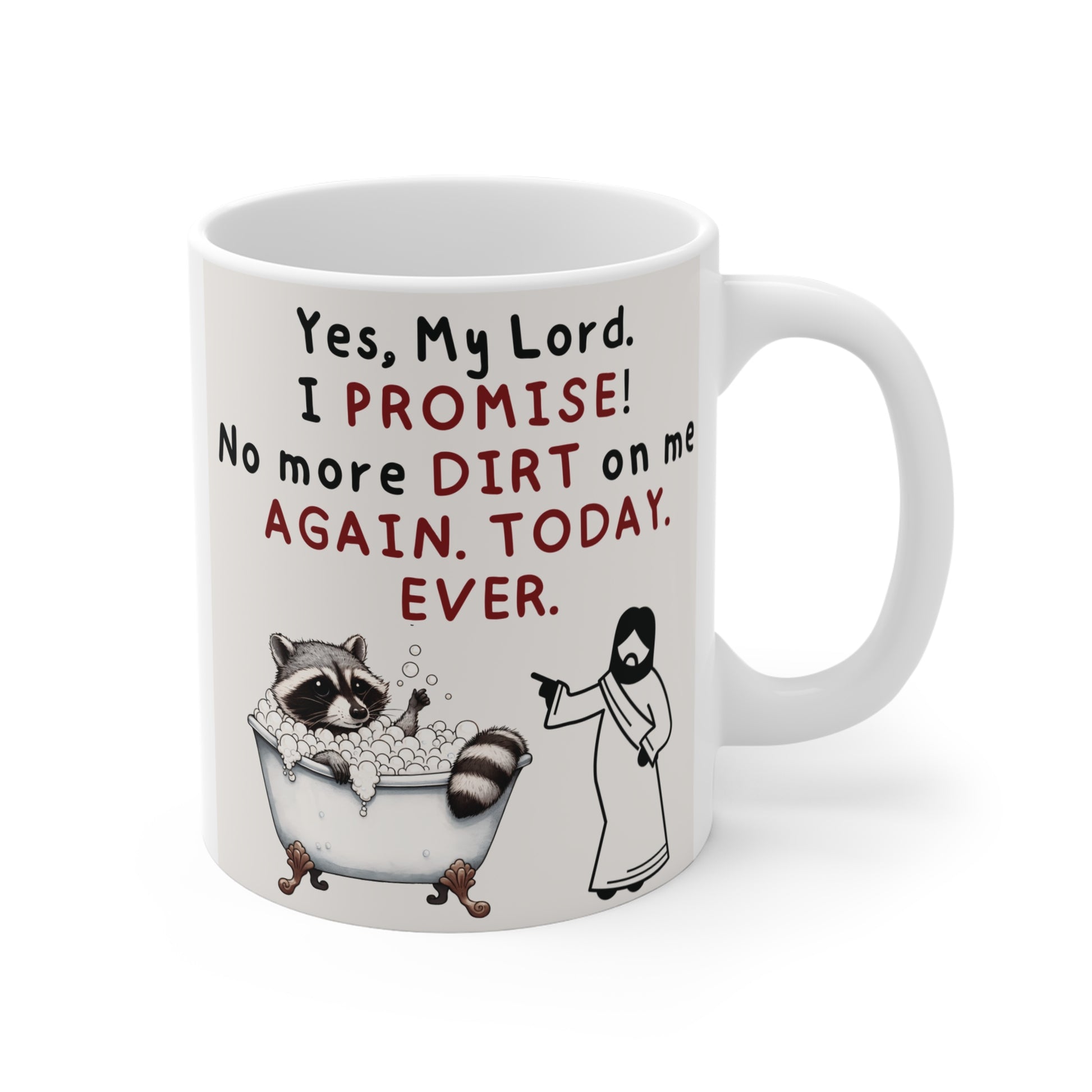 Spiritual Gifts Bible Coffee Mug for Christians - Raccoon Design