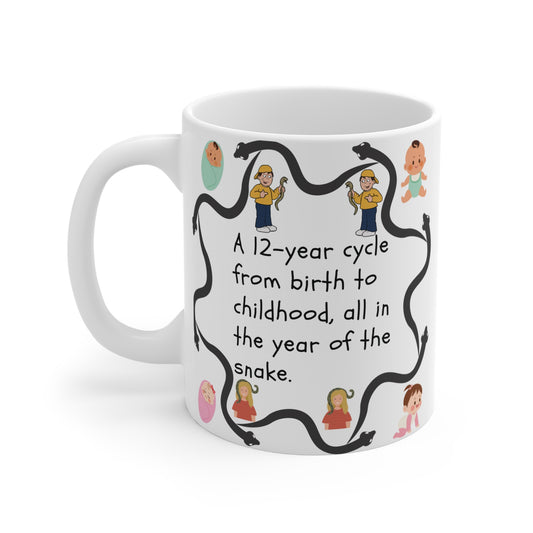 Perfect gift with our Year of the Snake 11oz mug! Celebrate life's milestones with a touch of zodiac charm. Ideal gift for astrology lovers. BUY NOW!