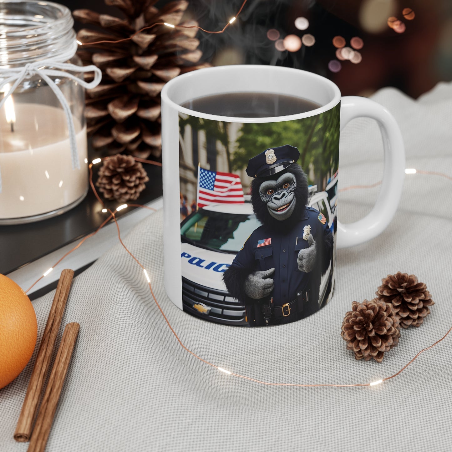 Handsome Gorilla Police Office 11oz Mug