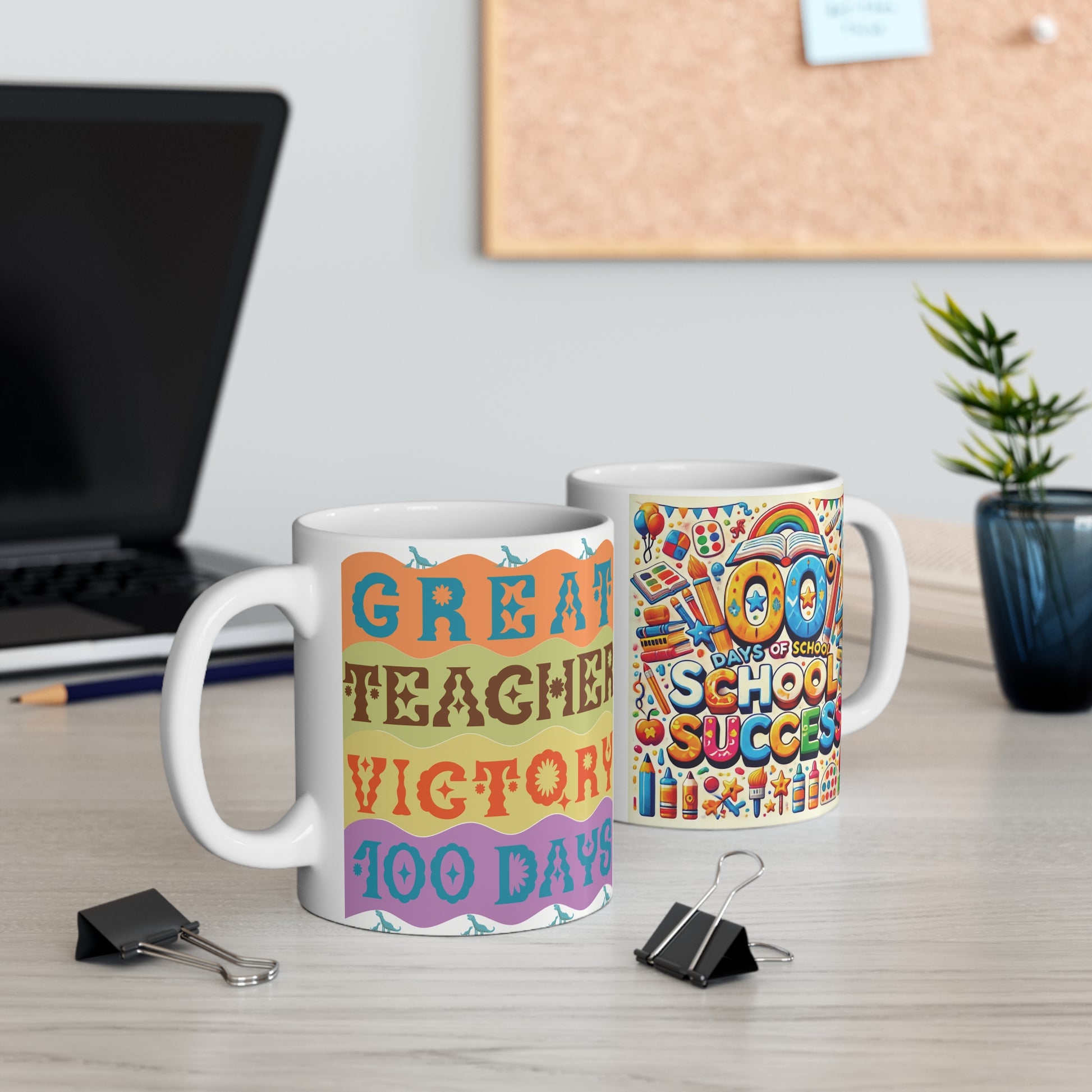 Our "School Success & Teacher Victory" 11oz mug is perfect for teacher appreciation, classroom milestones, and fun gifts for educators. BUY NOW!