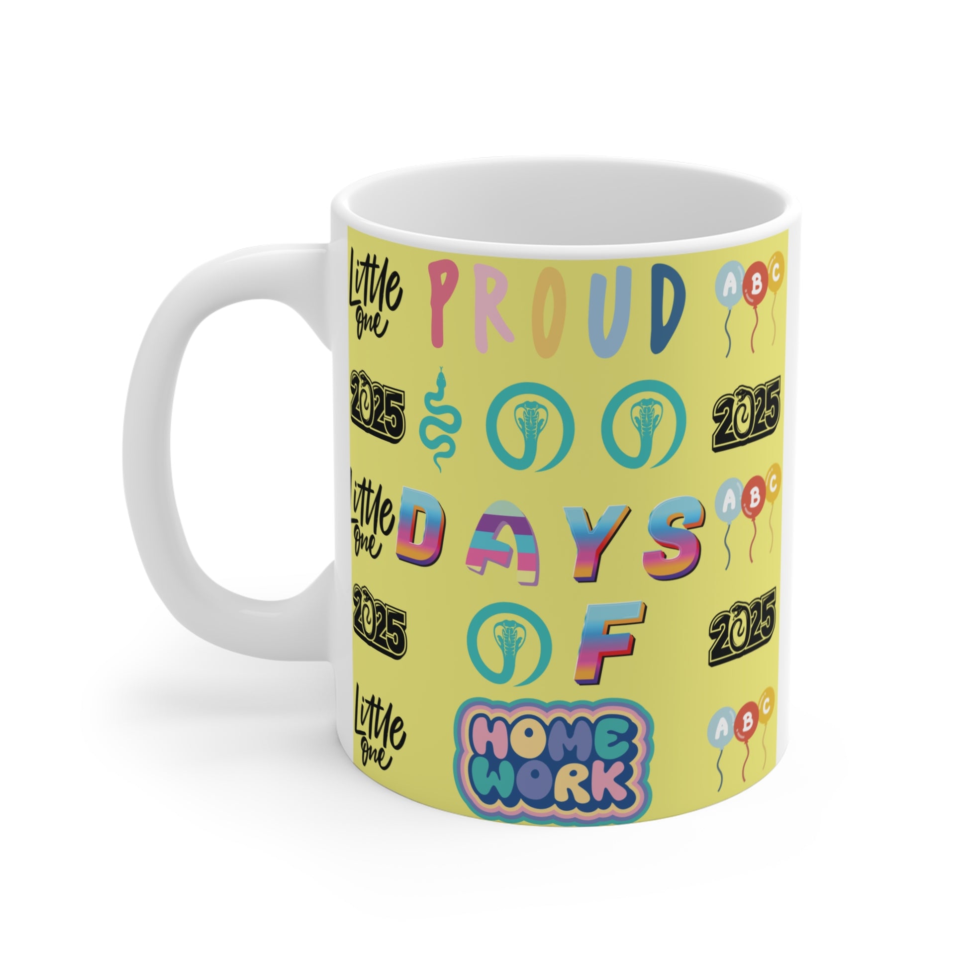 100 Days Homework Kids 11oz Gift Mug