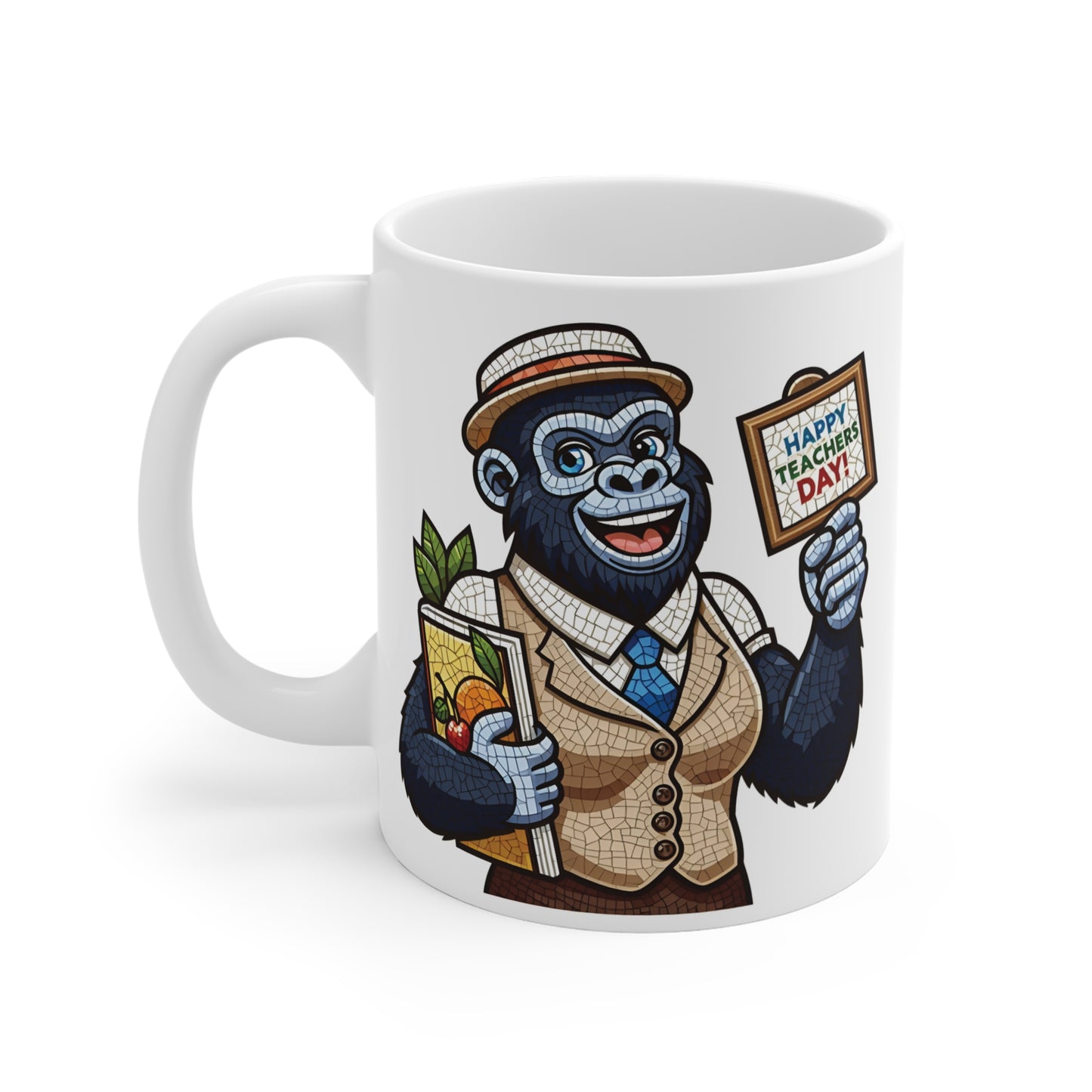 Fun Gorilla Cartoon Design Teacher 11oz Mug