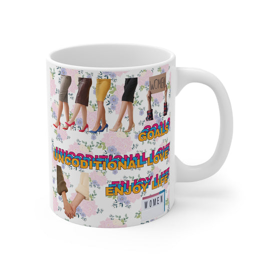 Our "Empowering Women’s 11oz Mug" with inspiring words is both stylish and practical. Ideal as a feminist gift, self-love reminder, or a daily boost of positivity. 