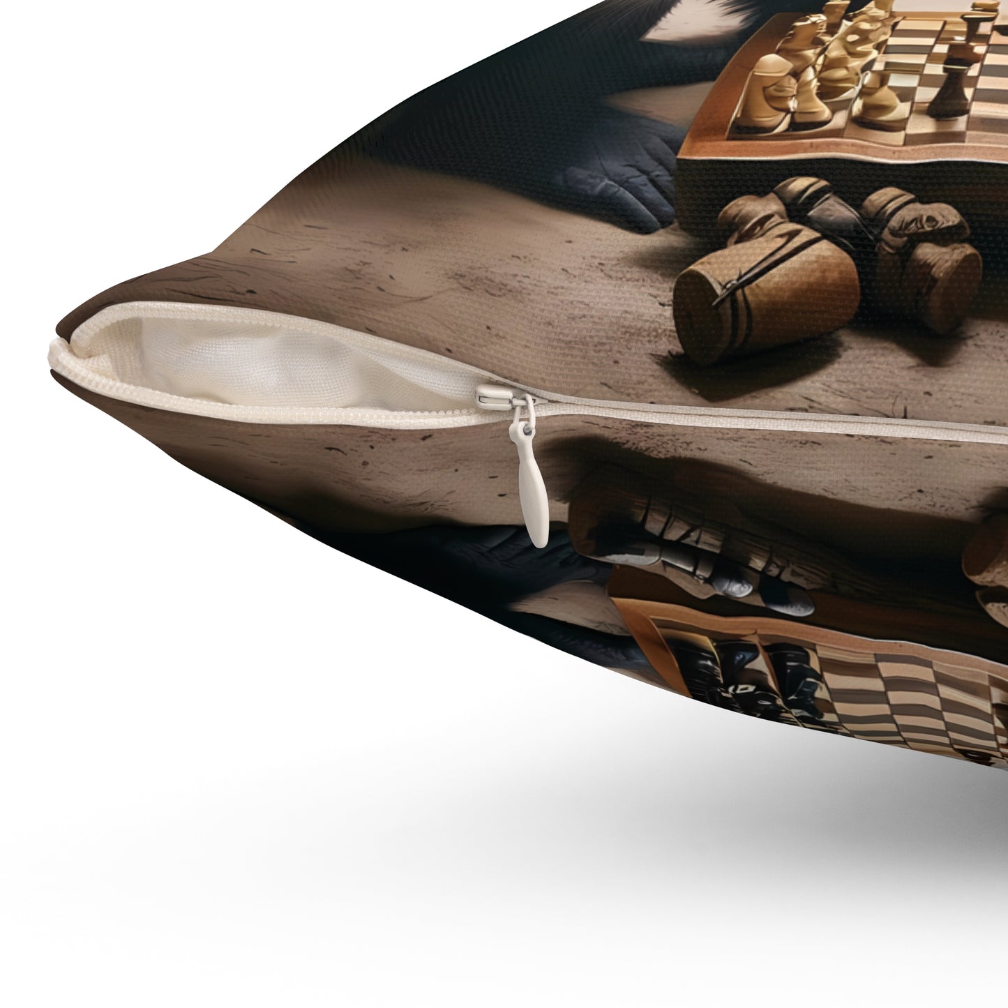 Chess Master Gorillas in Ancient Cave Pillow