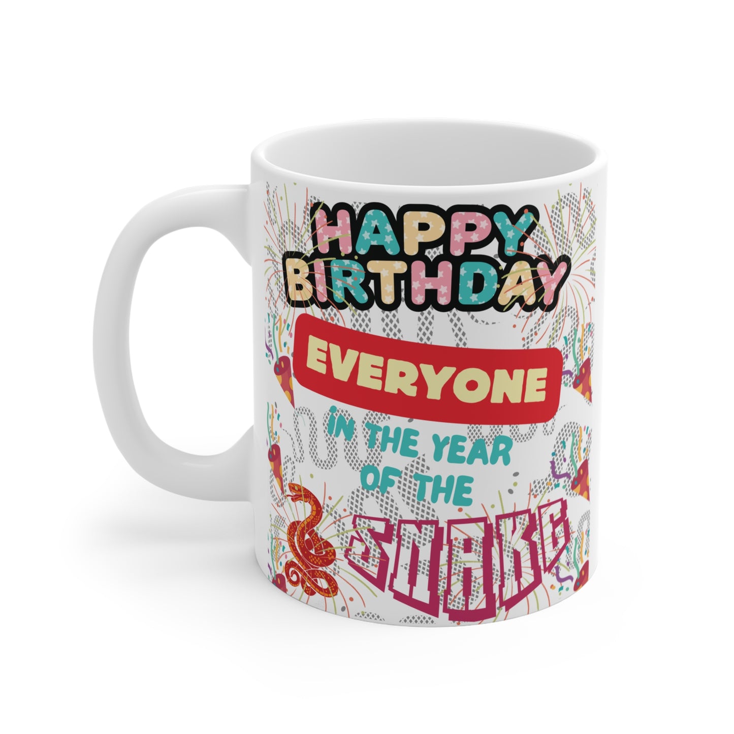 Year of the Snake Happy Birthday 11oz Mug – Zodiac Gift