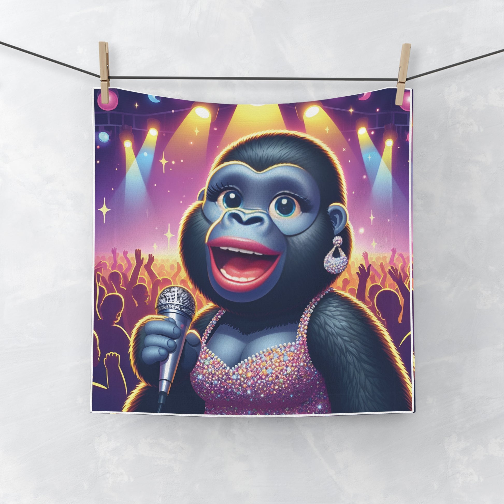 Bring fun and personality to your bathroom with our Gorilla Diva Singing Face Towel! Ideal gift for music lovers and anyone with a playful spirit. BUY NOW!